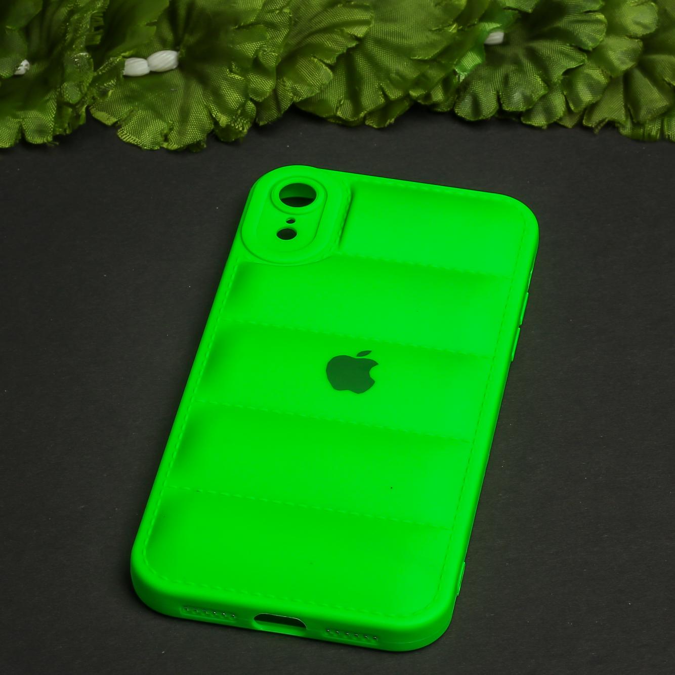 Light Green Puffon silicone case for Apple iPhone Xr