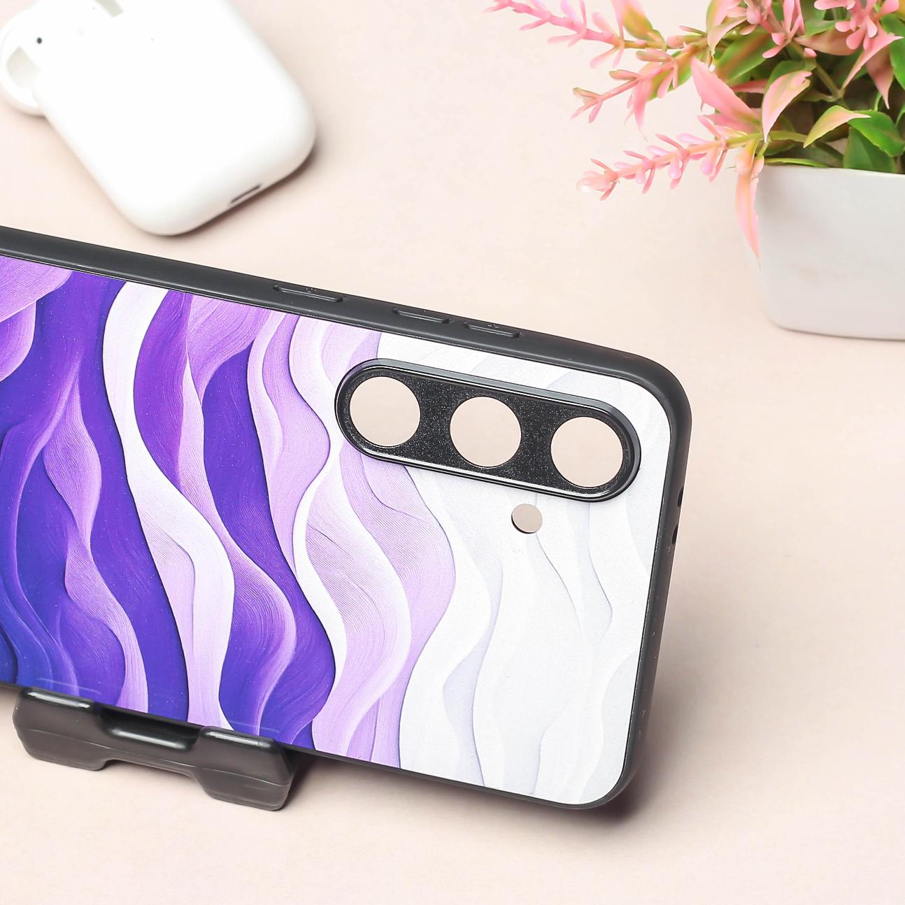 Purple Crest metal back case for Samsung S23 FE