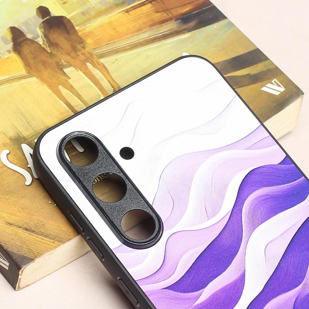 Purple Crest metal back case for Samsung S24 FE