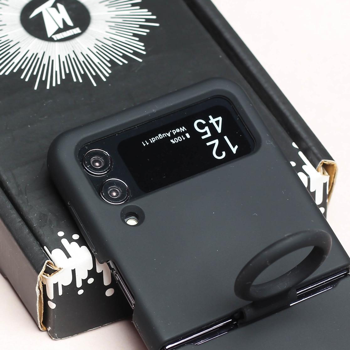 Black Original Silicone case for Samsung Galaxy Z FLIP 4