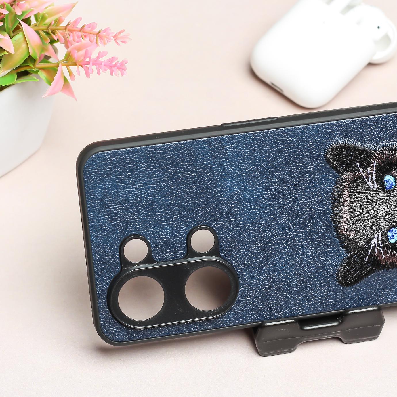 Dark Blue Leather Black Panther Ornamented for Oneplus Nord 3