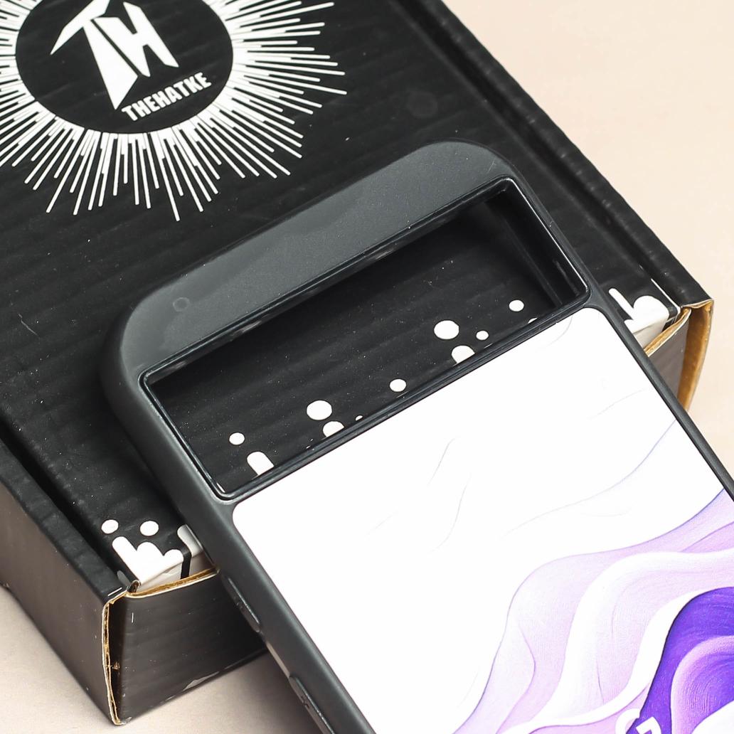 Purple Crest metal back case for Google Pixel 8