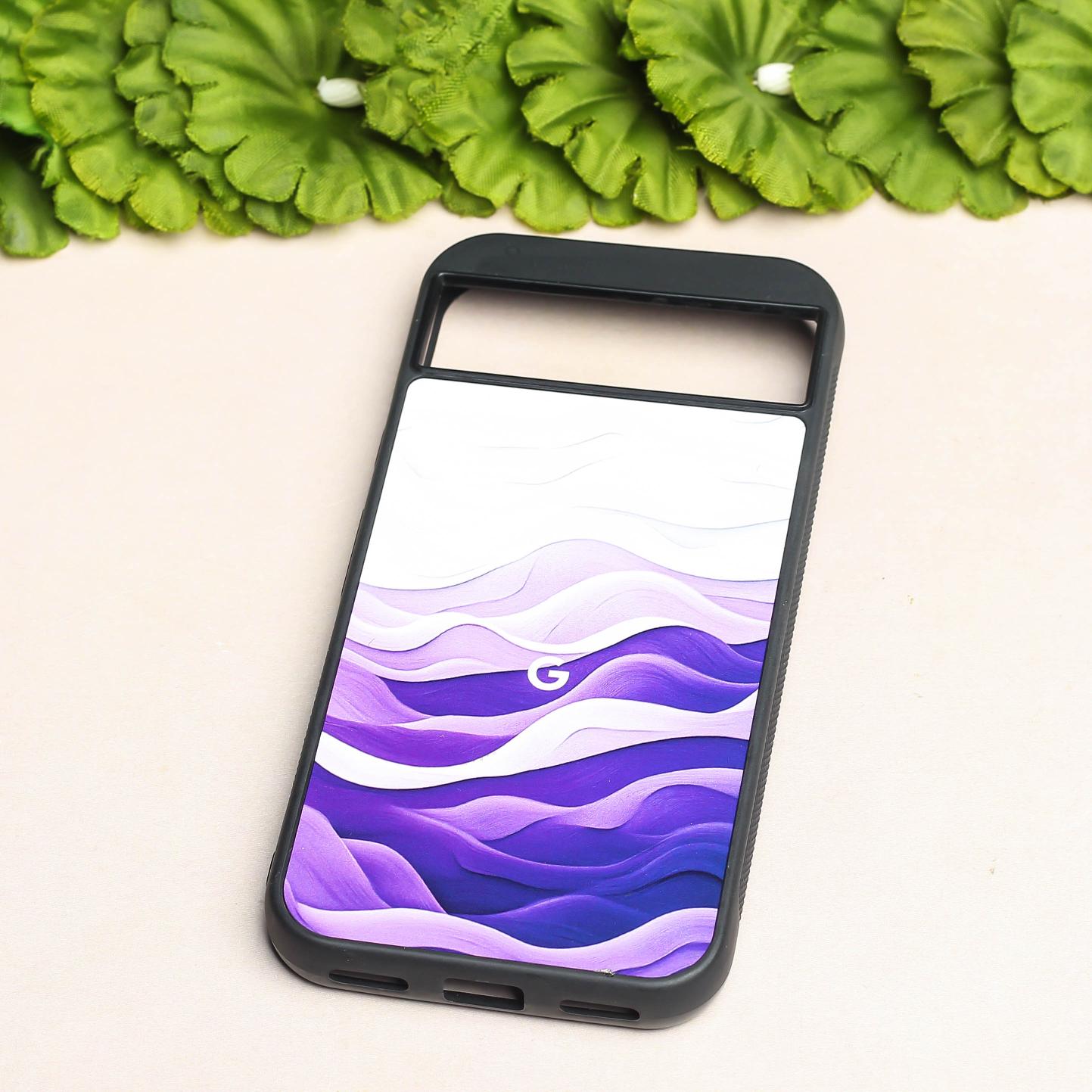 Purple Crest metal back case for Google Pixel 8