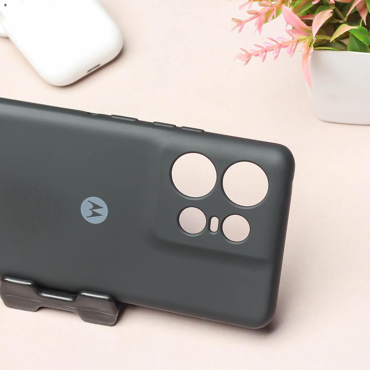 Black Camera Original Silicone case for Motorola Edge 50 Pro