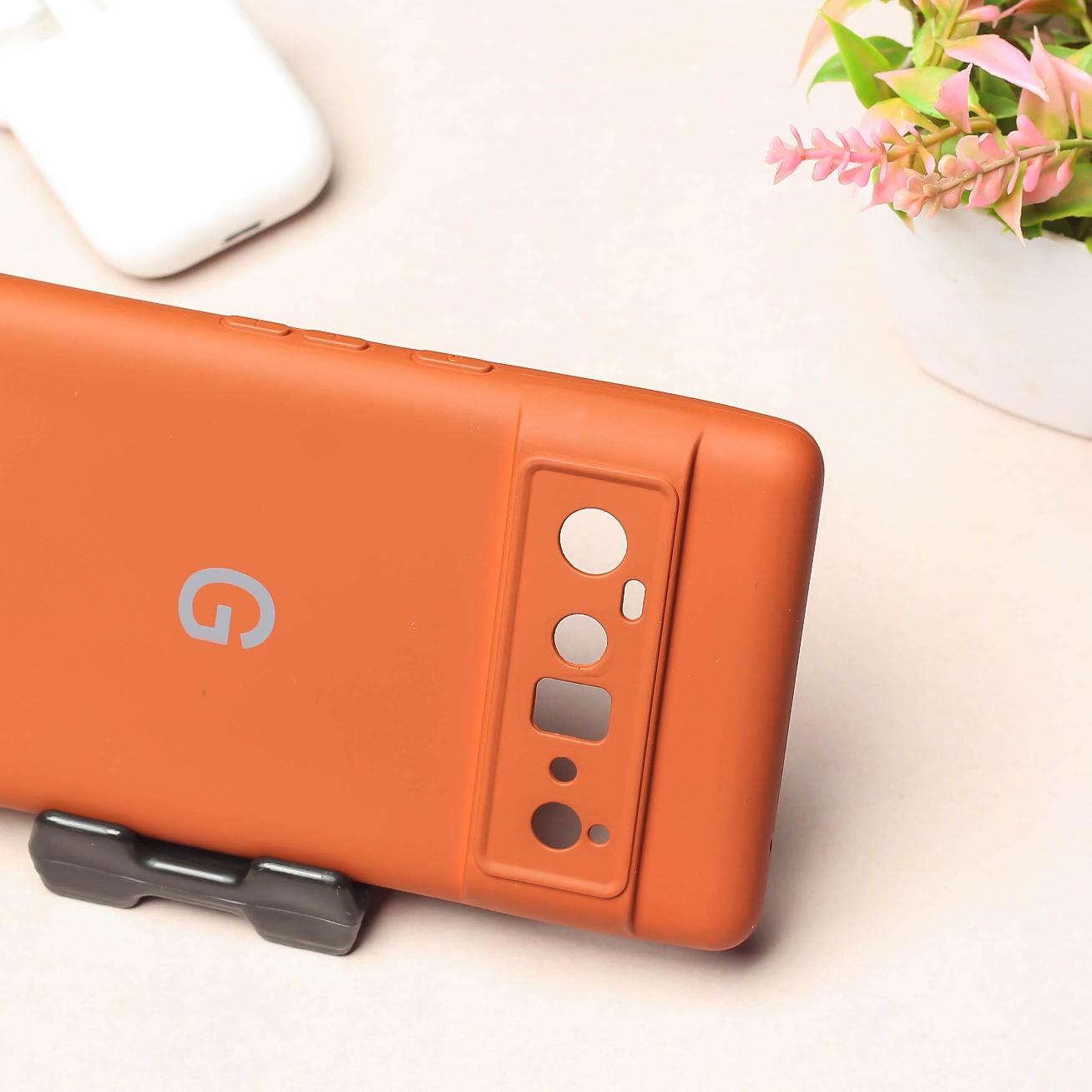 Brown Camera Original Silicone case for Google Pixel 6 Pro