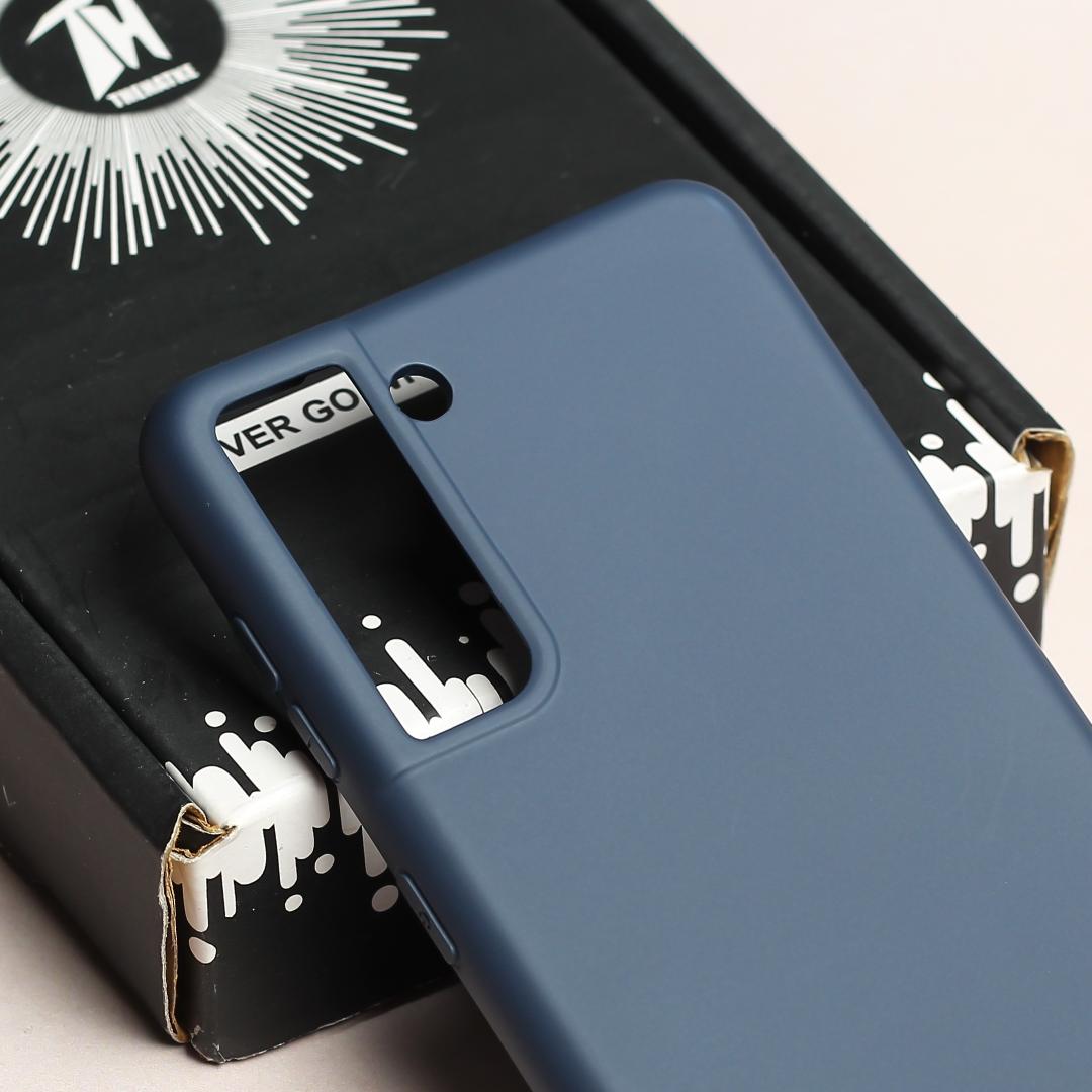 Dark Blue Original Silicone case for Samsung S22 Plus