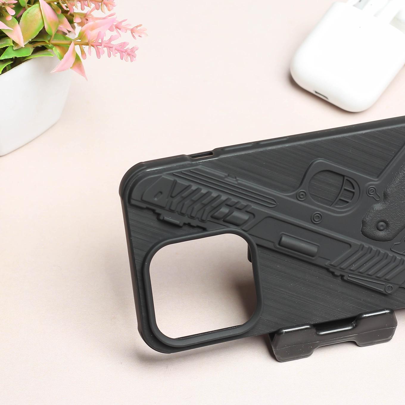 Gun Design Silicone case for Apple iphone 14 Pro