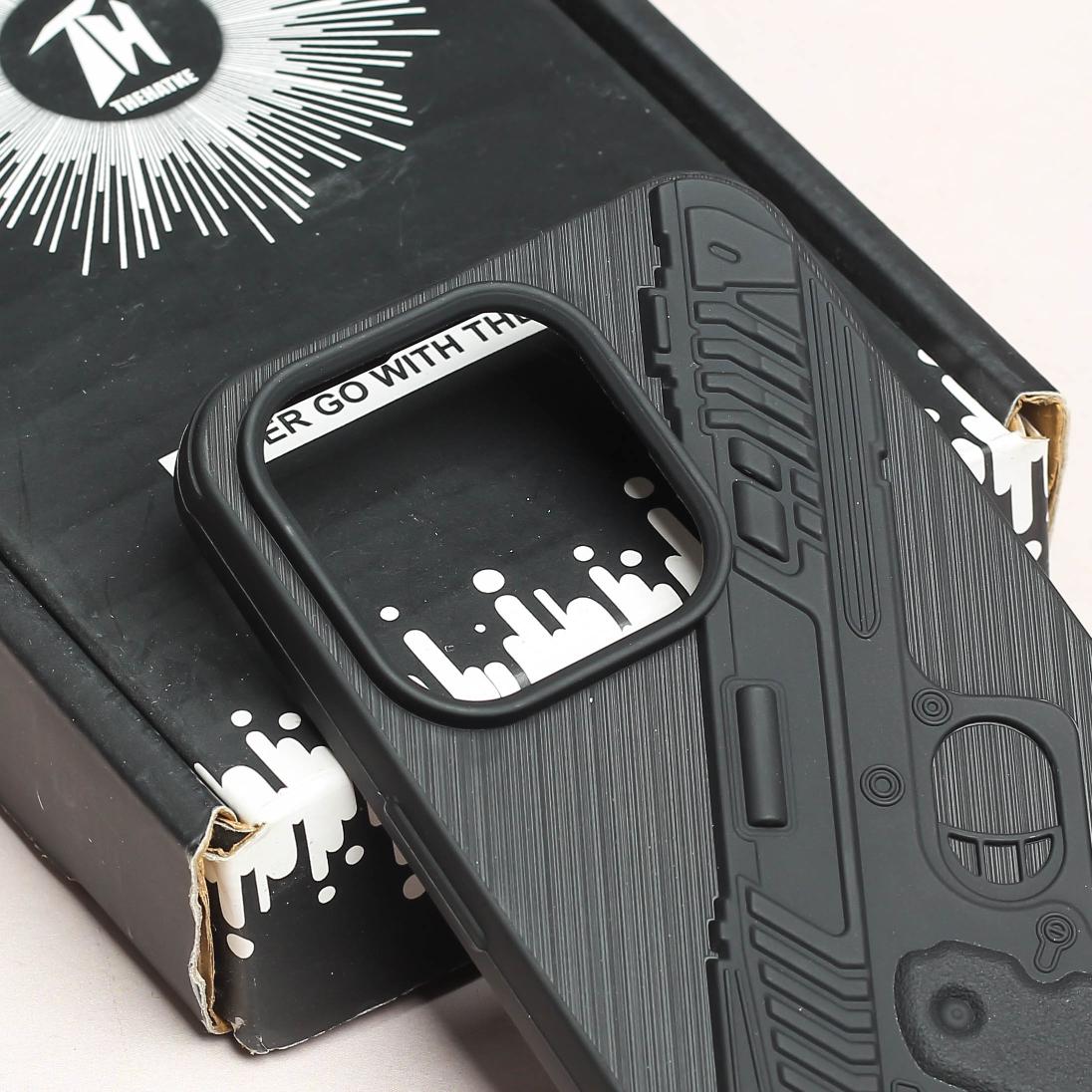 Gun Design Silicone case for Apple iphone 14 Pro