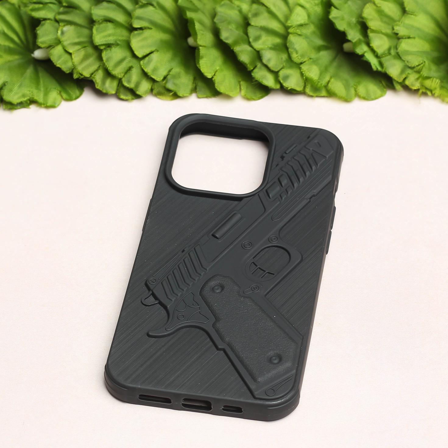 Gun Design Silicone case for Apple iphone 14 Pro