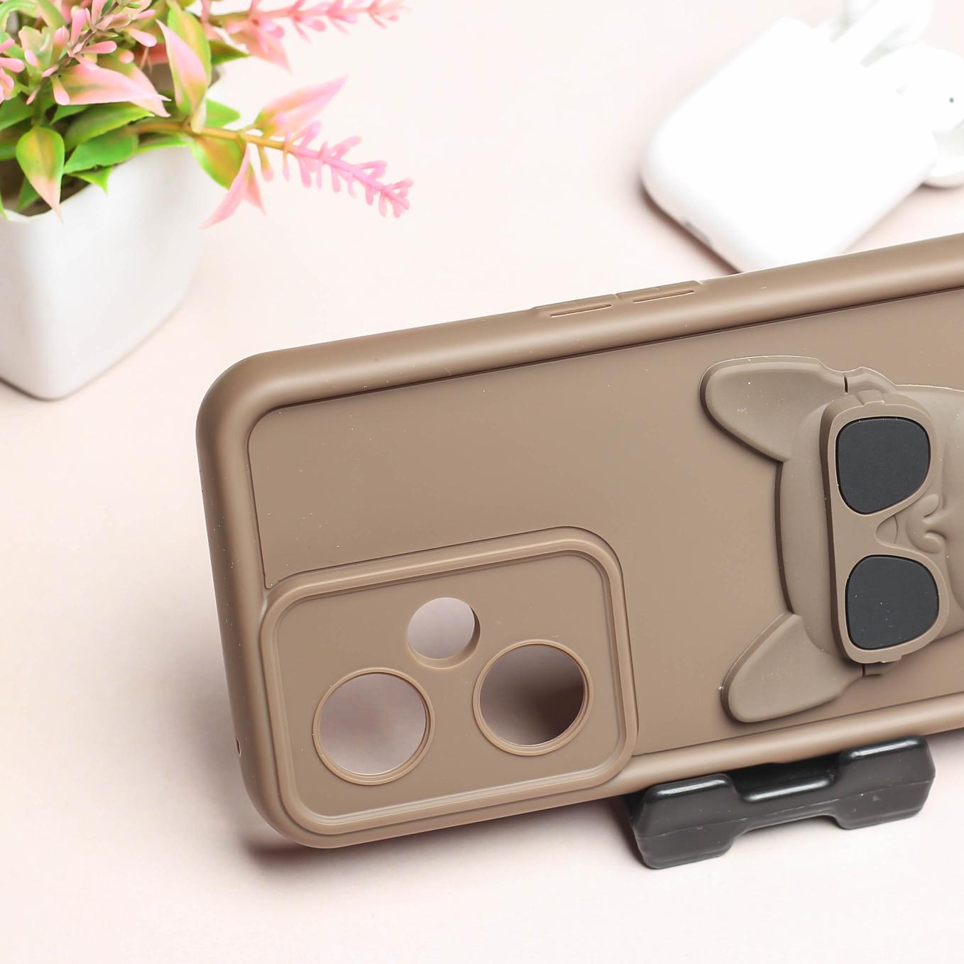 Dark Brown SHOUNENN BULLDOG Silicone case for Oneplus Nord CE 3