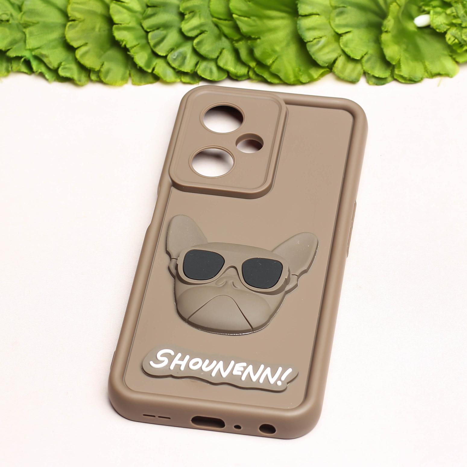 Dark Brown SHOUNENN BULLDOG Silicone case for Oneplus Nord CE 3