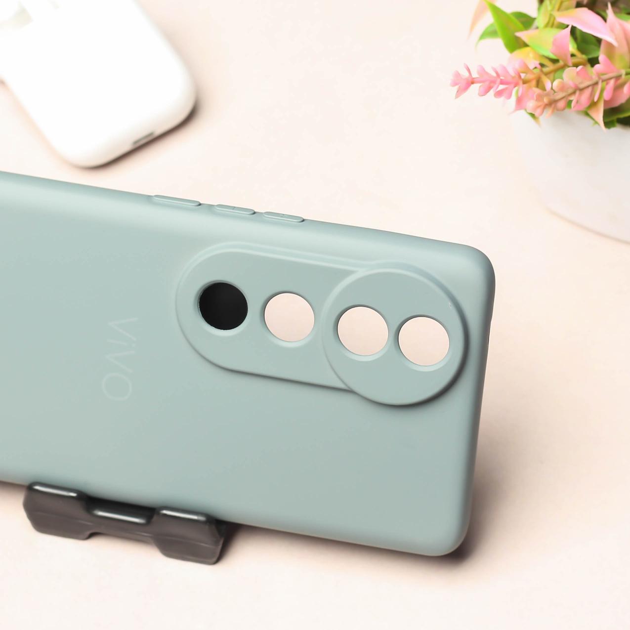 Light Grey Camera Original Silicone case for Vivo V40