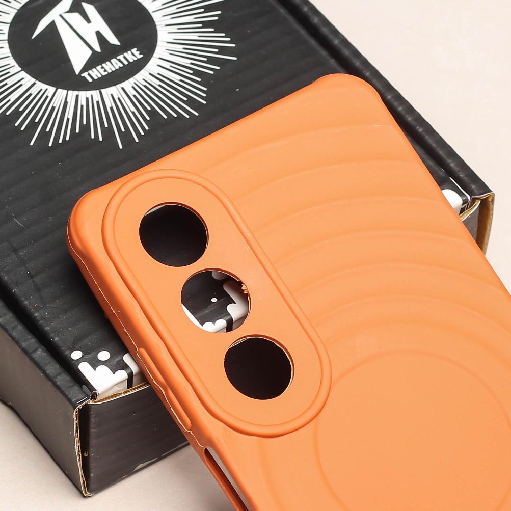 Orange Round Wave Silicone Case for Oppo K12X