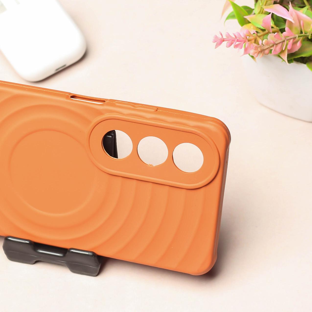 Orange Round Wave Silicone Case for Oppo K12X