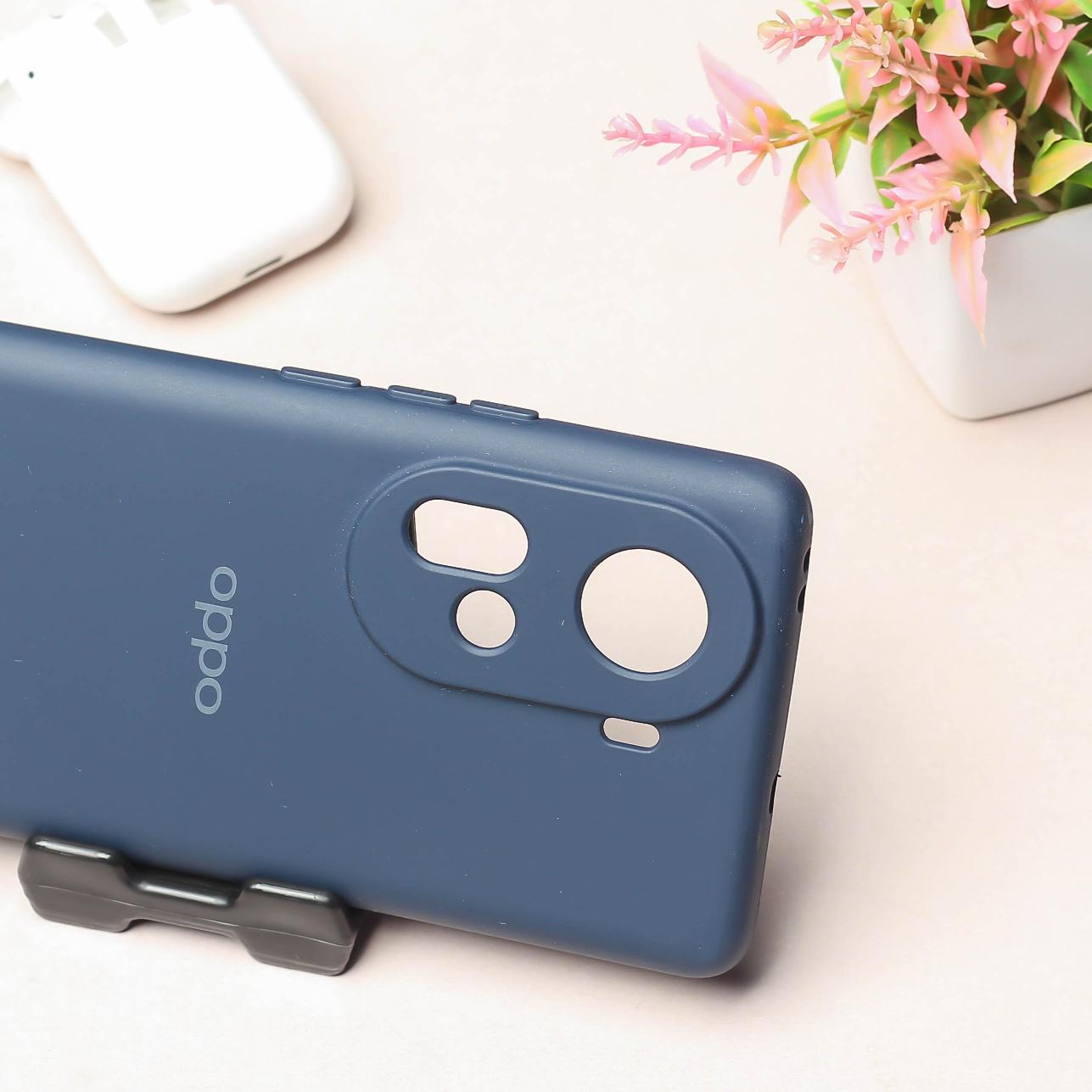Dark Blue Camera Original Silicone case for Oppo Reno 11
