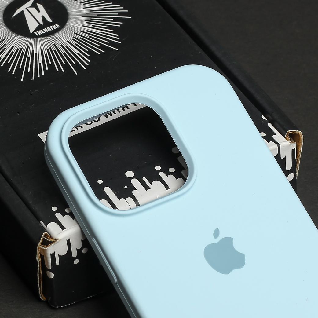 Cloud Blue Original Silicone Case for Apple iphone 15 Pro Max