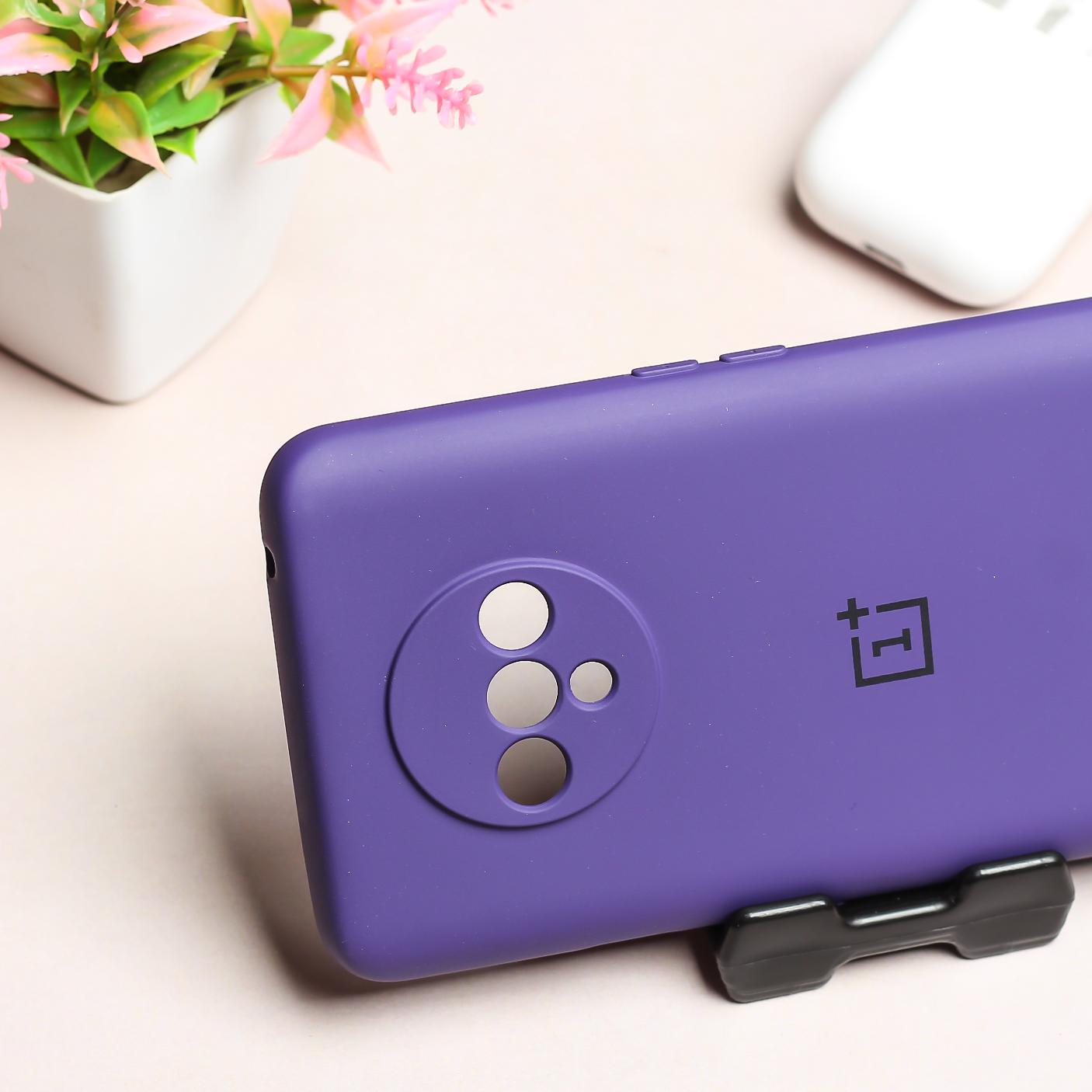 Deep Purple Camera Original Silicone Case for Oneplus 7T