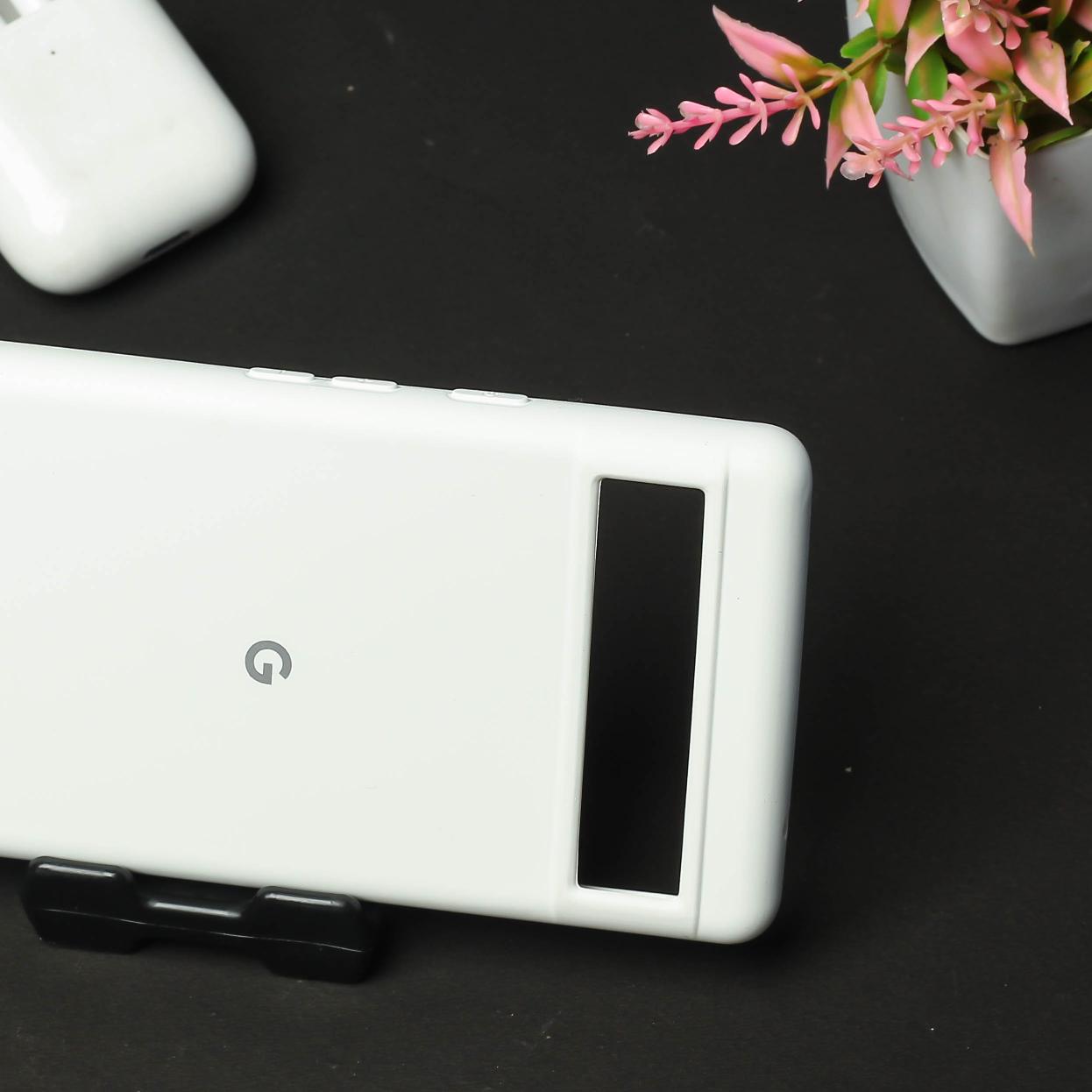 White Original Silicone case for Google Pixel 6A