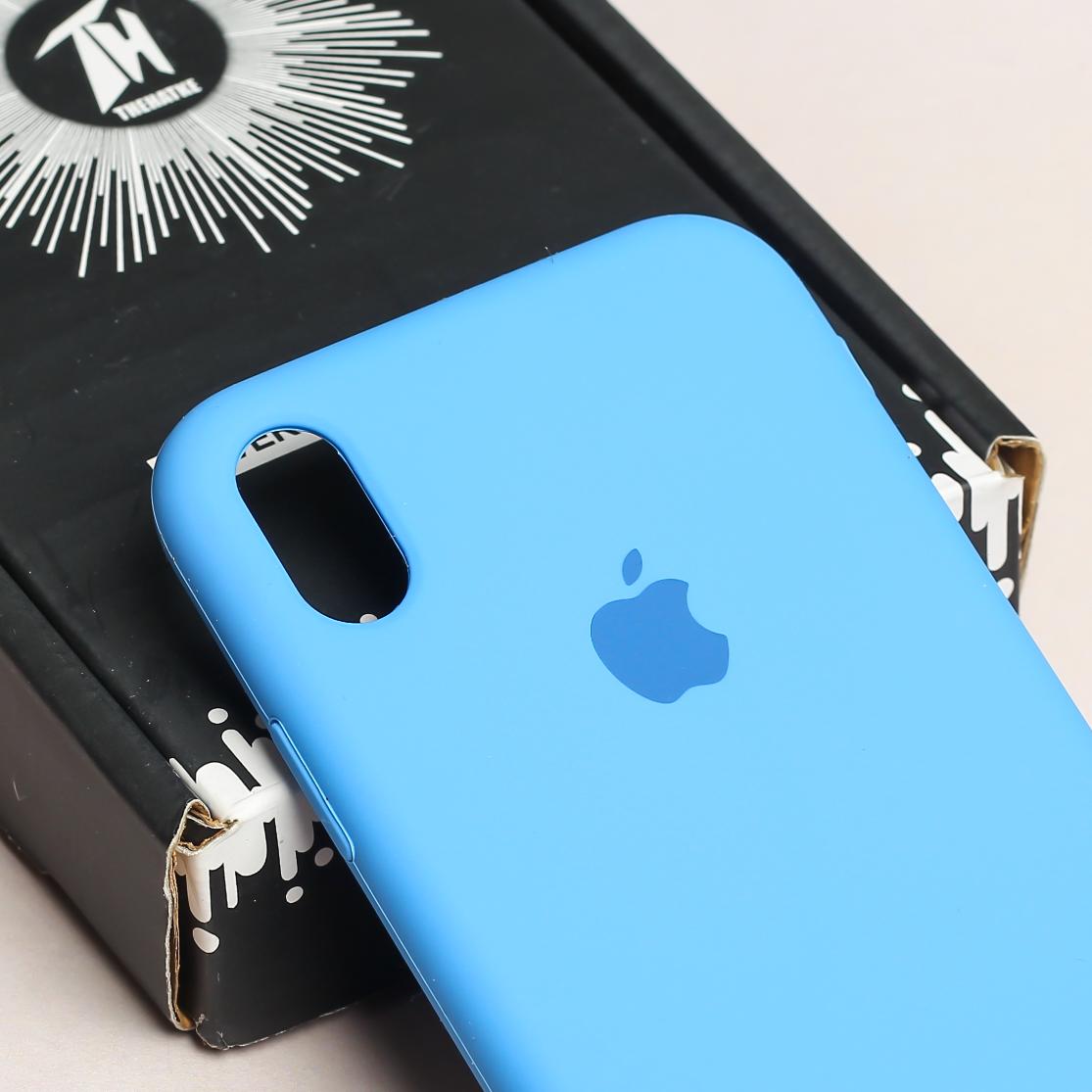 Sky Blue Original Silicone case for Apple iphone XR