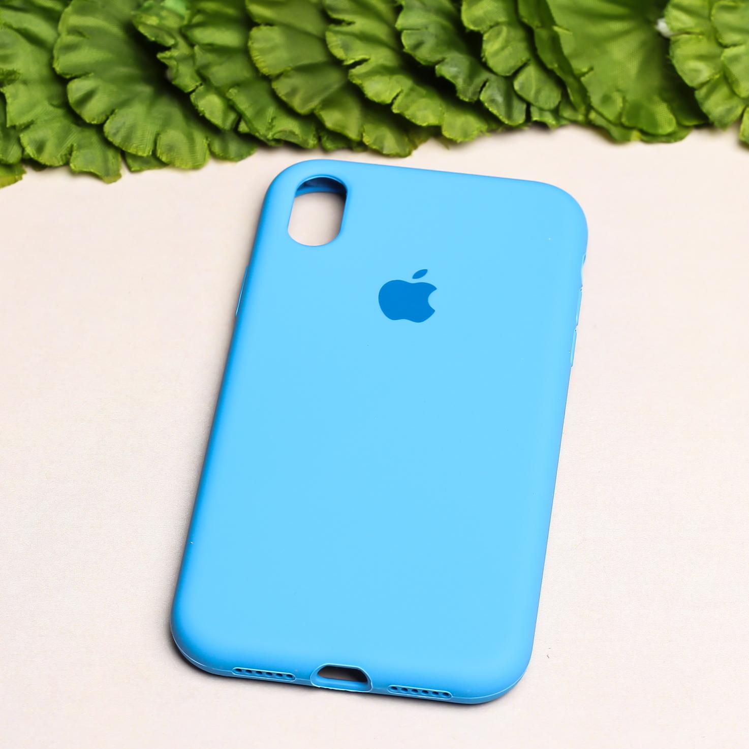 Sky Blue Original Silicone case for Apple iphone XR