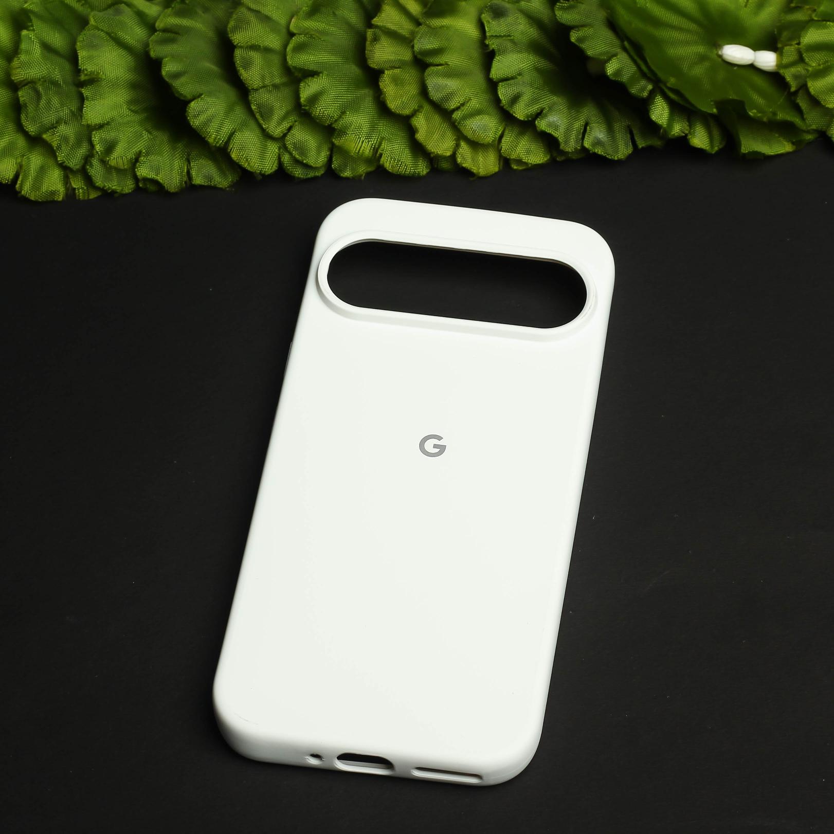 White Original Silicone case for Google Pixel 9 Pro
