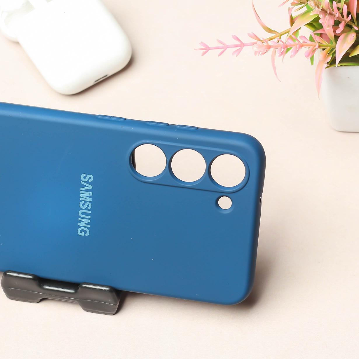 Cosmic Blue Camera Original Silicone case for Samsung S21 FE