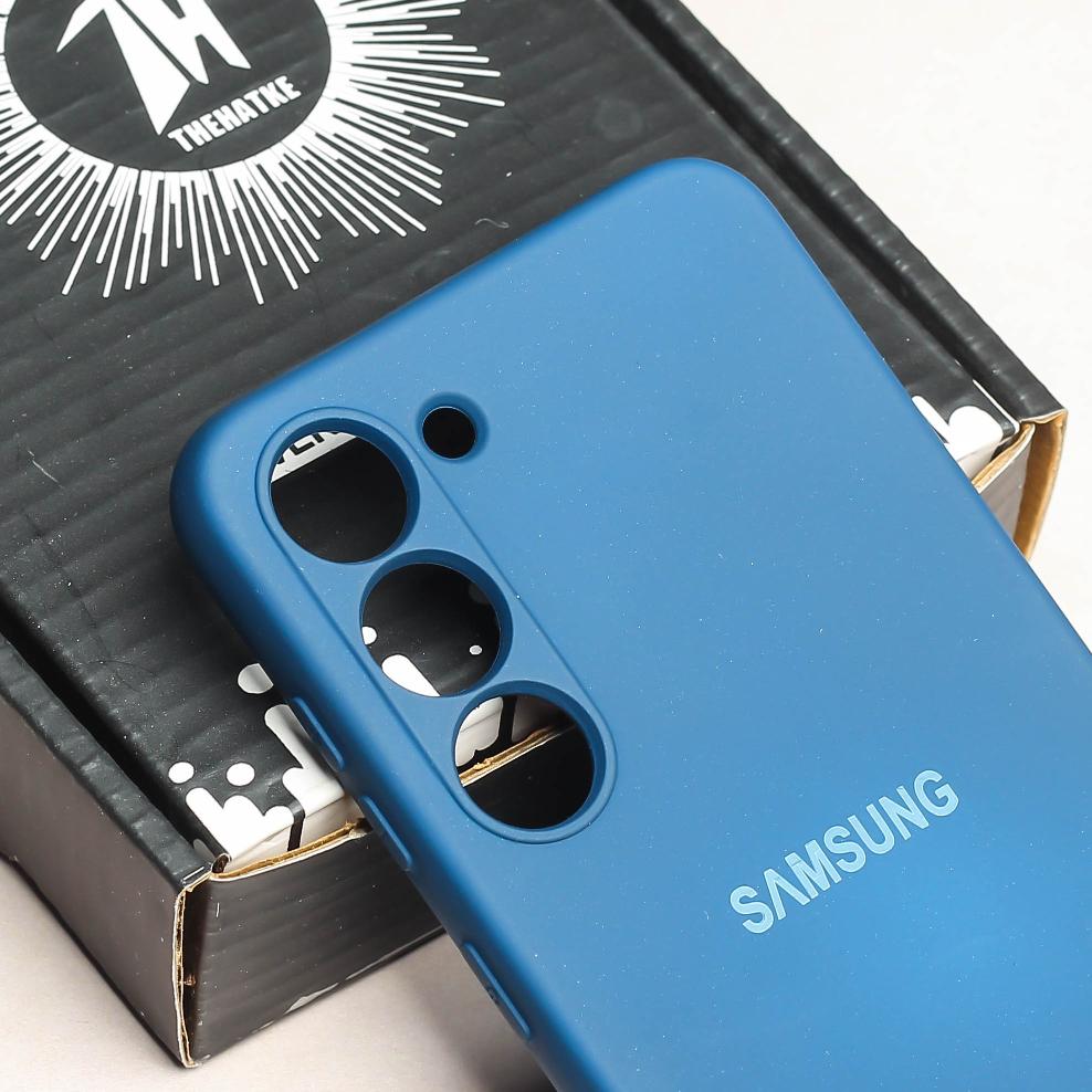 Cosmic Blue Camera Original Silicone case for Samsung S21 FE
