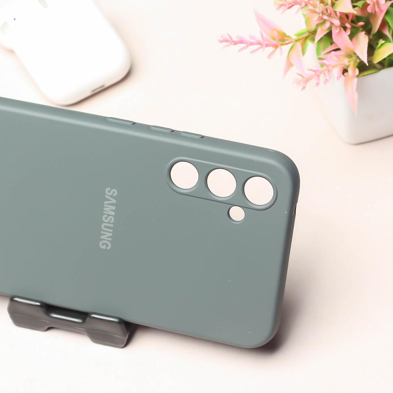 Grey Original Camera Safe Silicone case for Samsung S23 FE