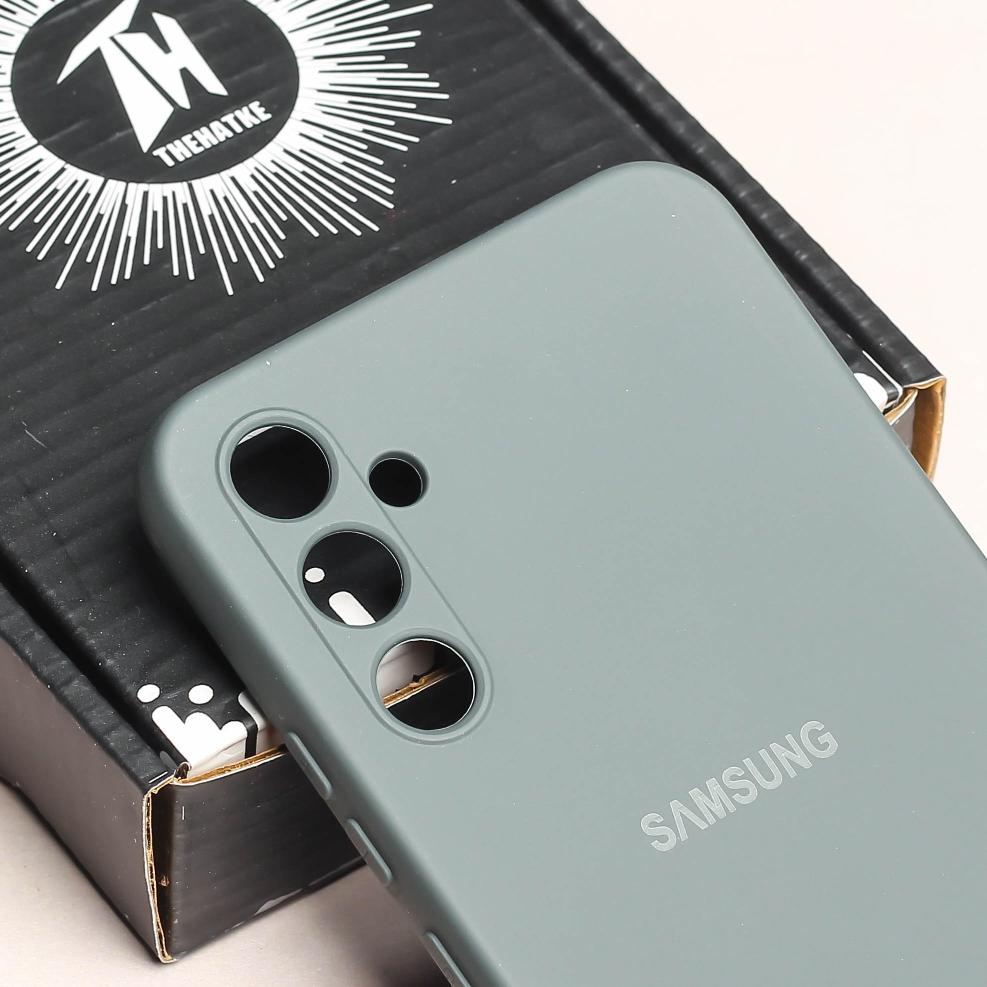 Grey Original Camera Safe Silicone case for Samsung S23 FE