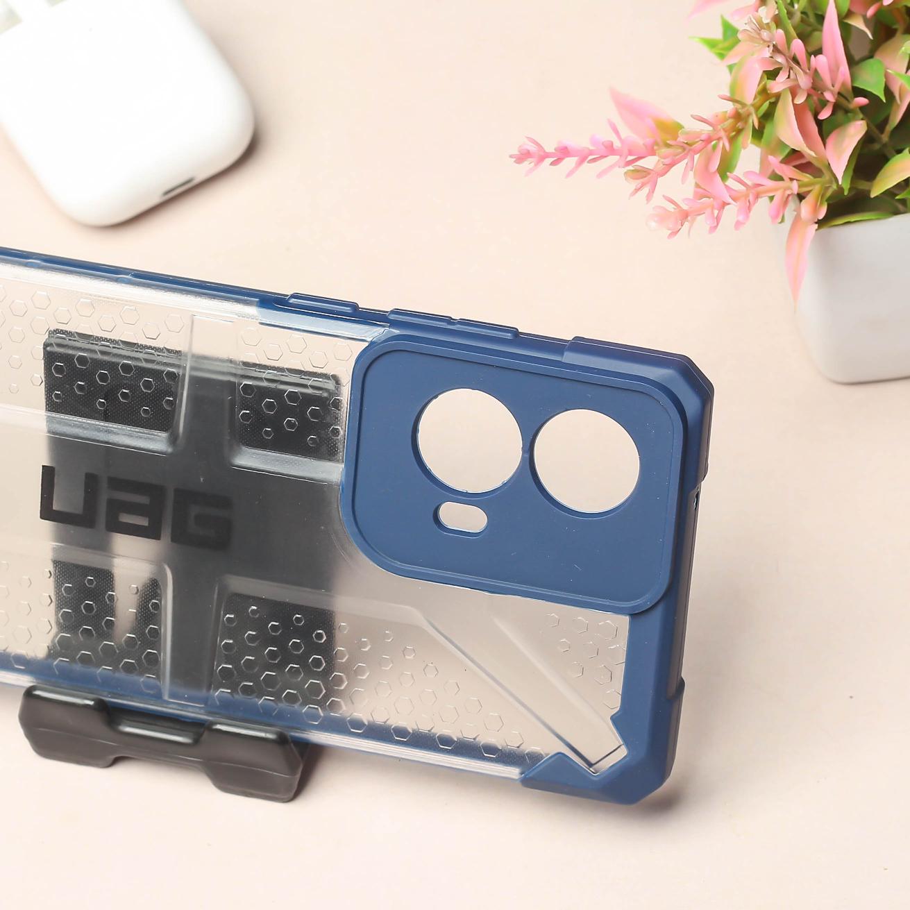 Blue UAG Transparent Case for Motorola G85