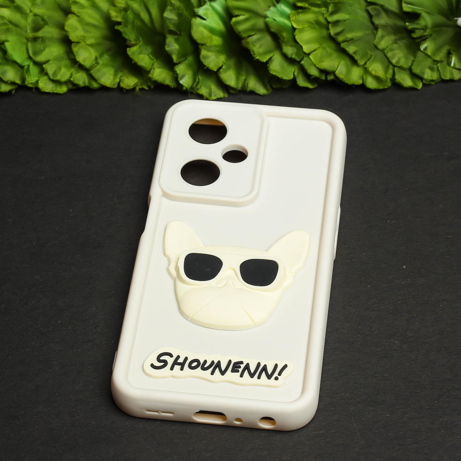 Cream SHOUNENN BULLDOG Silicone case for Oneplus Nord CE 3