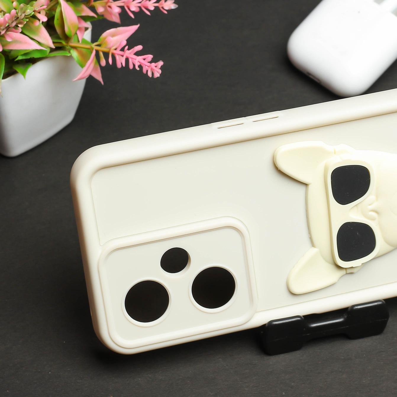 Cream SHOUNENN BULLDOG Silicone case for Oneplus Nord CE 3