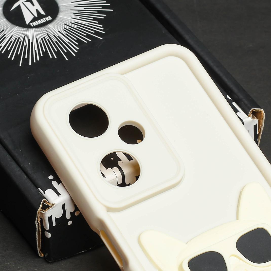 Cream SHOUNENN BULLDOG Silicone case for Oneplus Nord CE 3