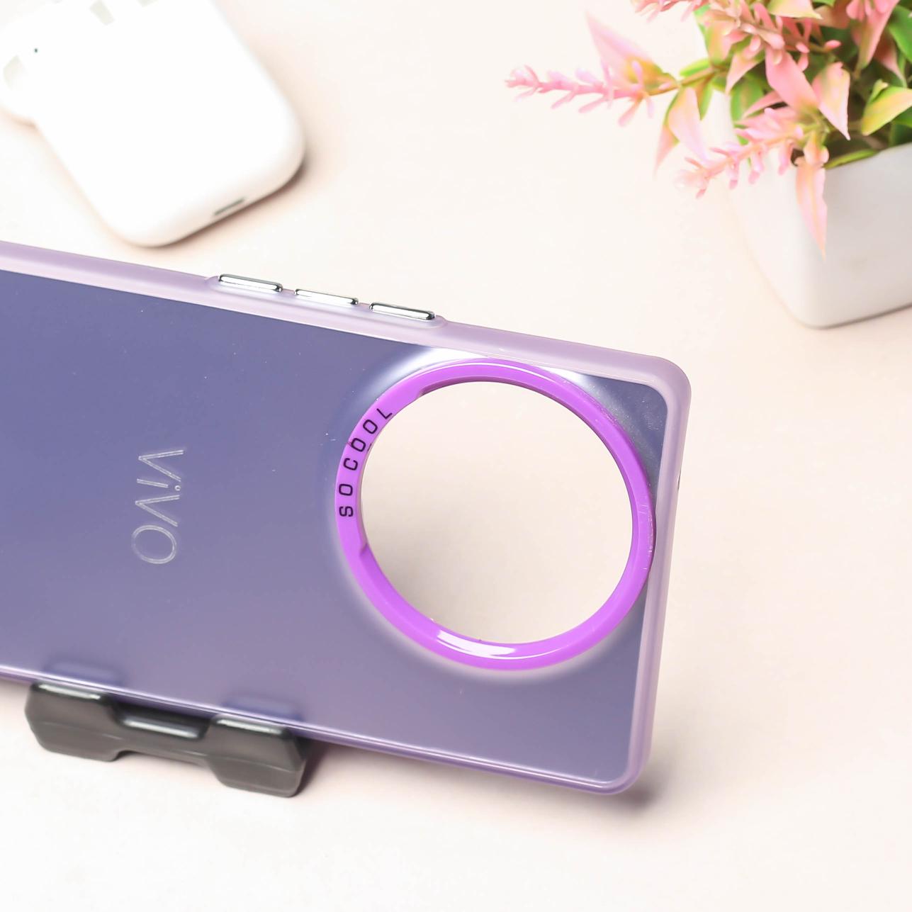 Purple Rgiem Slim Slicone Non-Yellowing Protective Case for Vivo V30E