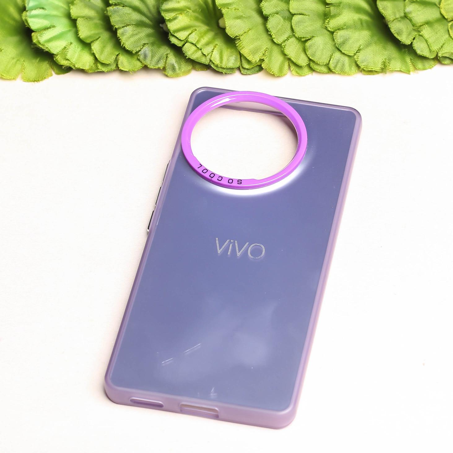 Purple Rgiem Slim Slicone Non-Yellowing Protective Case for Vivo V30E