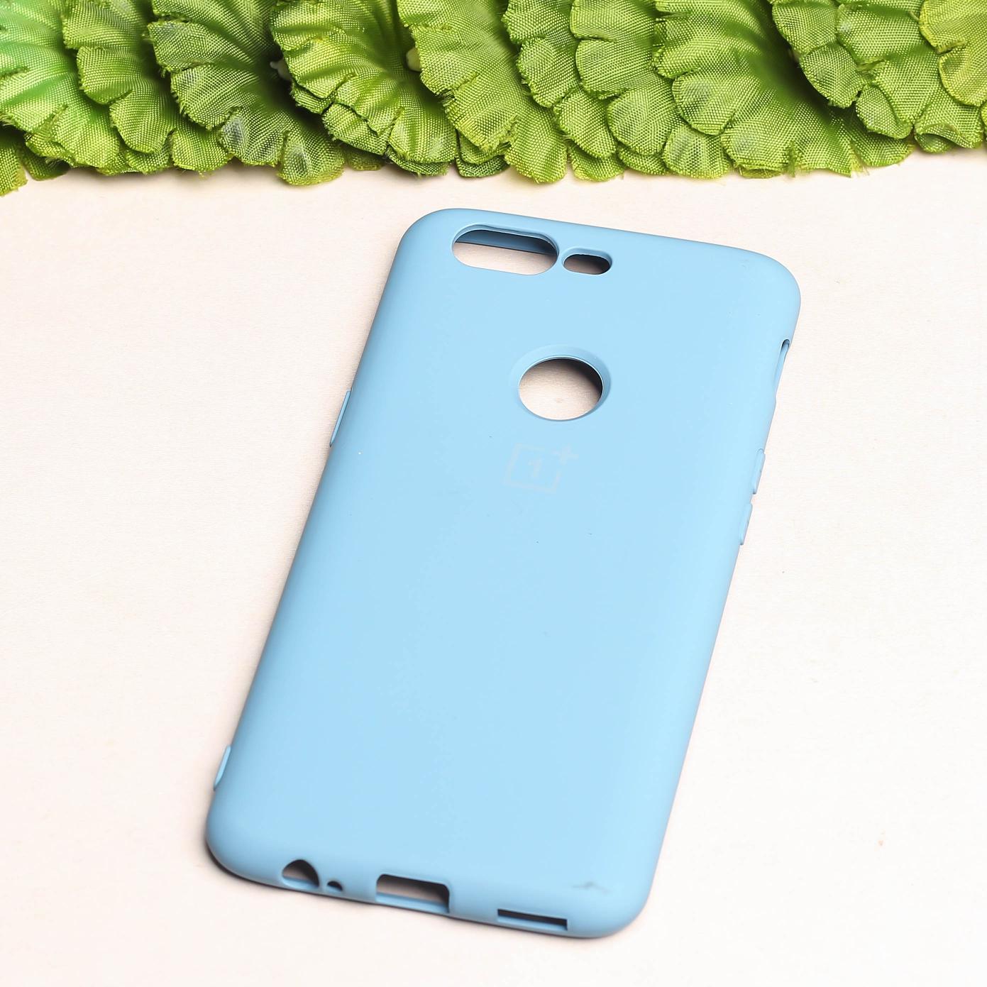 Sky Blue Camera Original Silicone Case for Oneplus 5T
