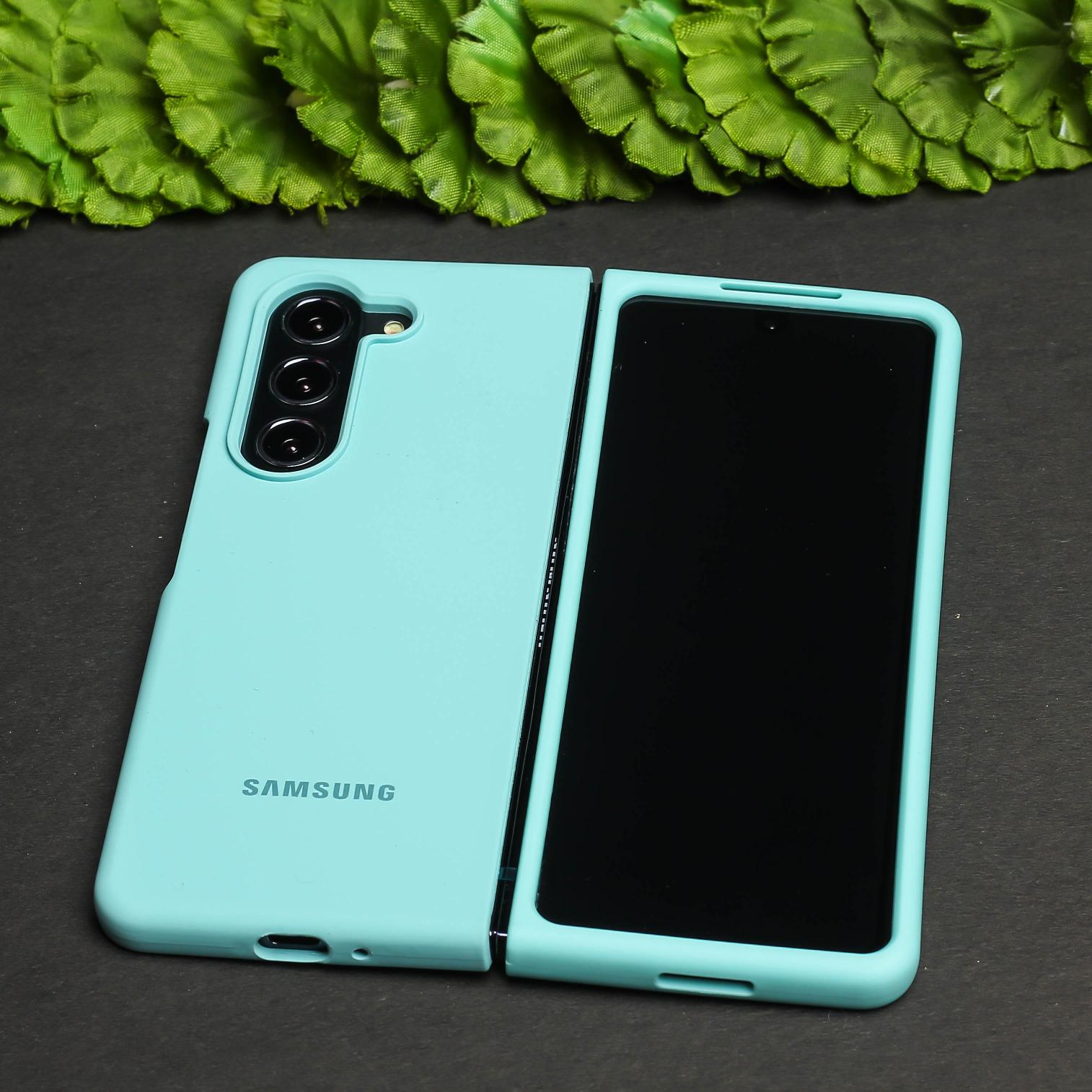 Light Blue Original Silicone case for Samsung Z Fold 5 5G