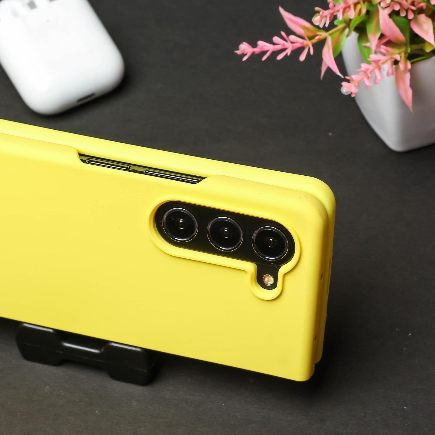 Yellow Original Silicone case for Samsung Z Fold 5 5G
