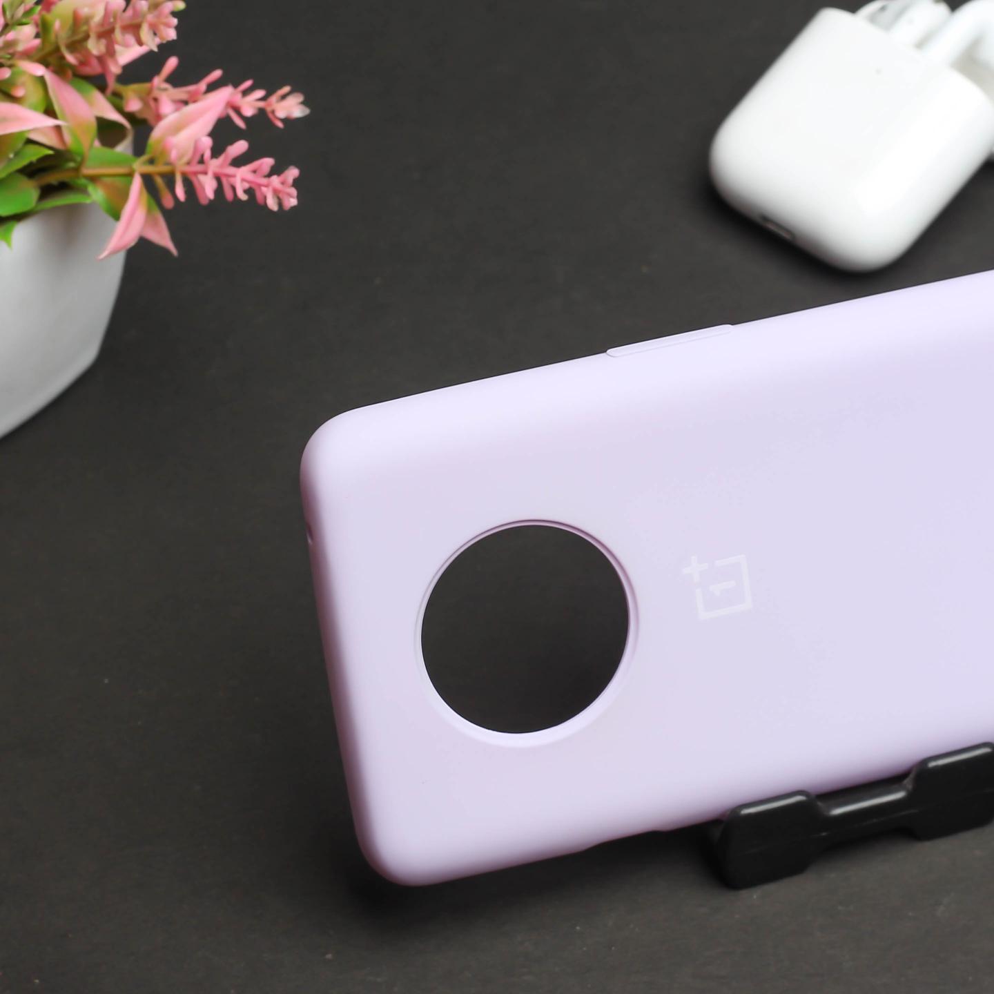Purple Original Silicone case for Oneplus 7T
