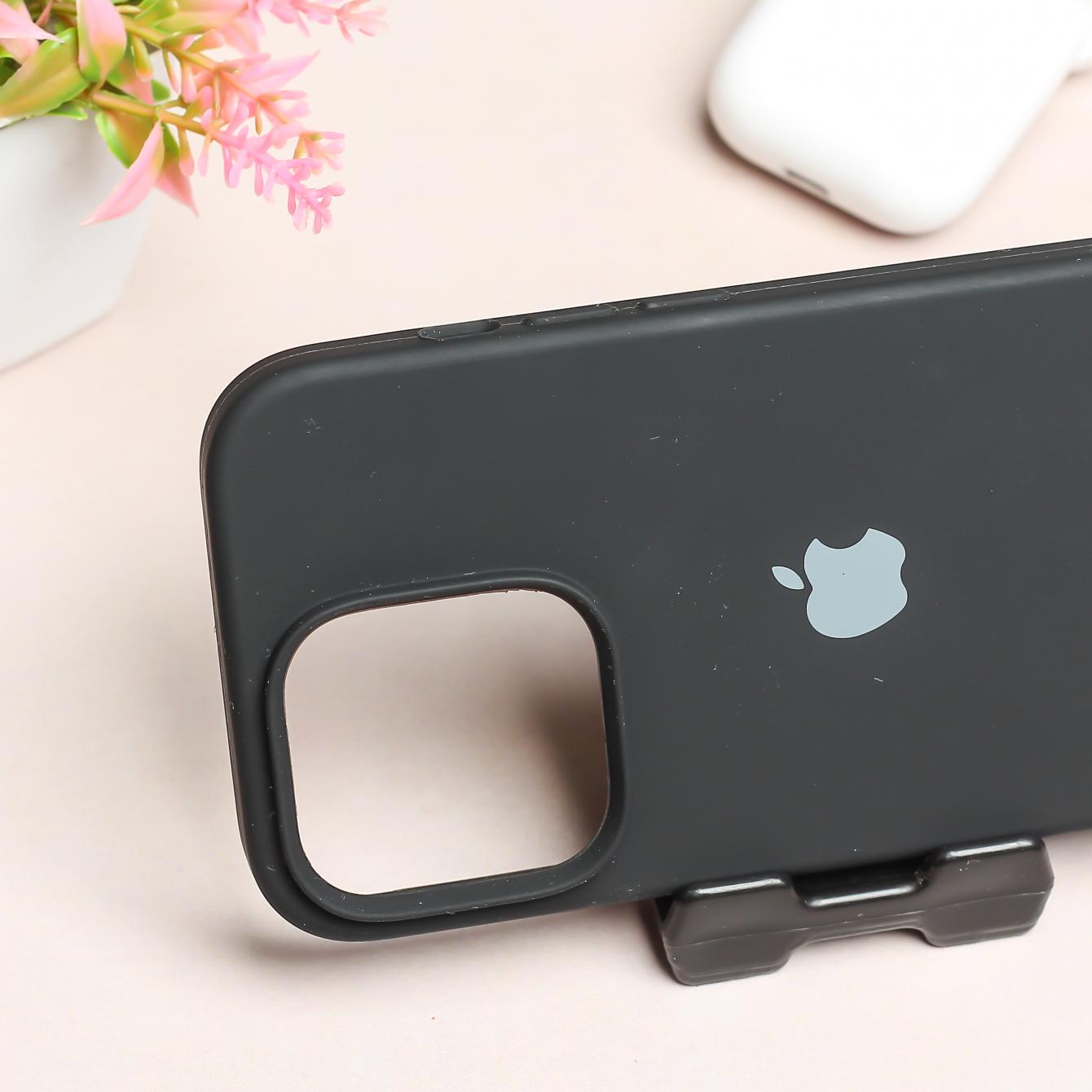 Black Original Silicone case for Apple iphone 12 Pro Max