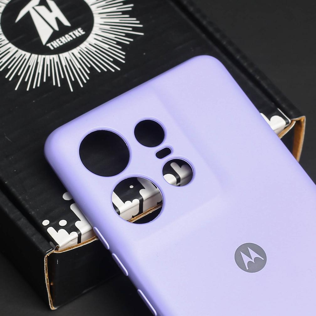 Purple Camera Original Silicone case for Motorola Edge 50 Pro