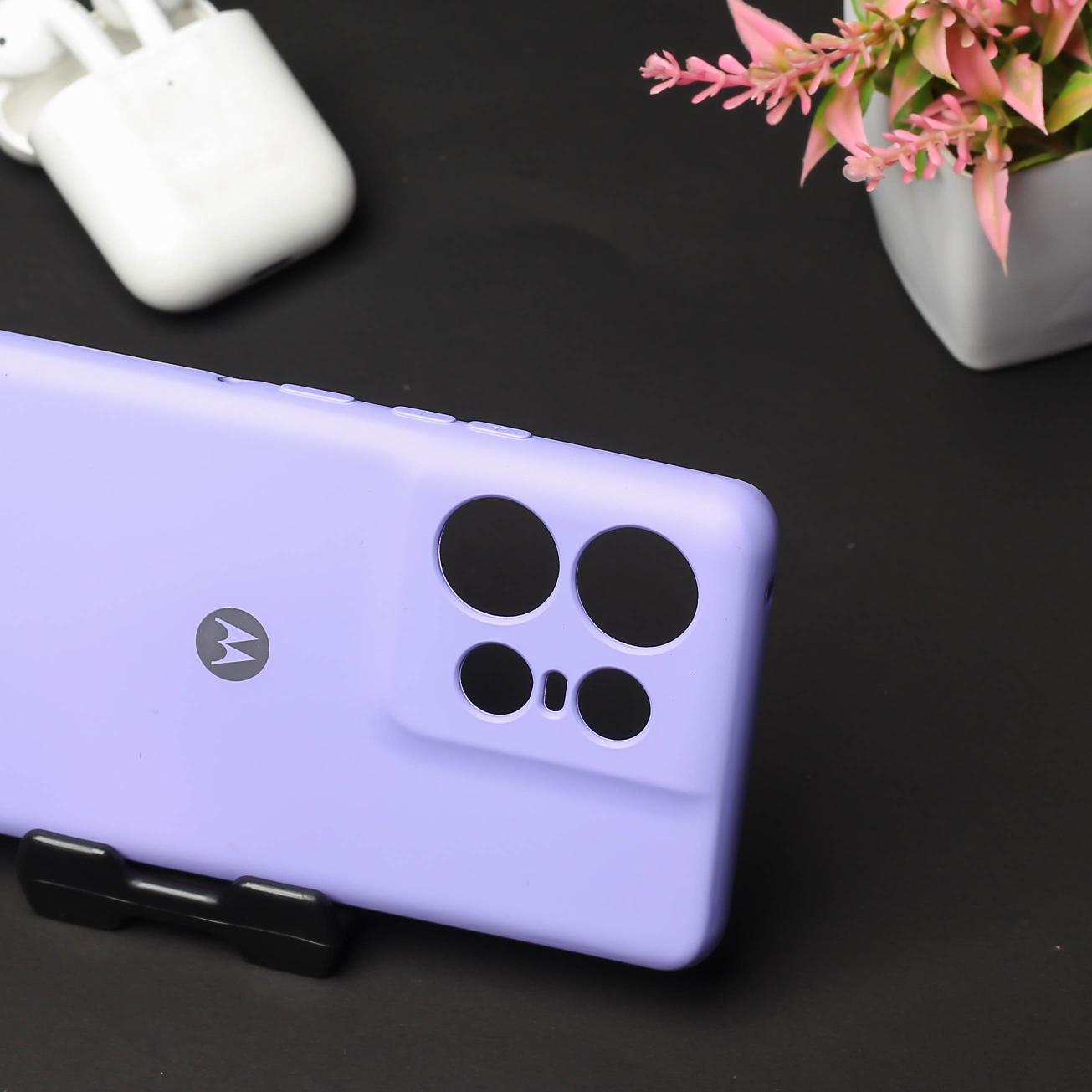 Purple Camera Original Silicone case for Motorola Edge 50 Pro