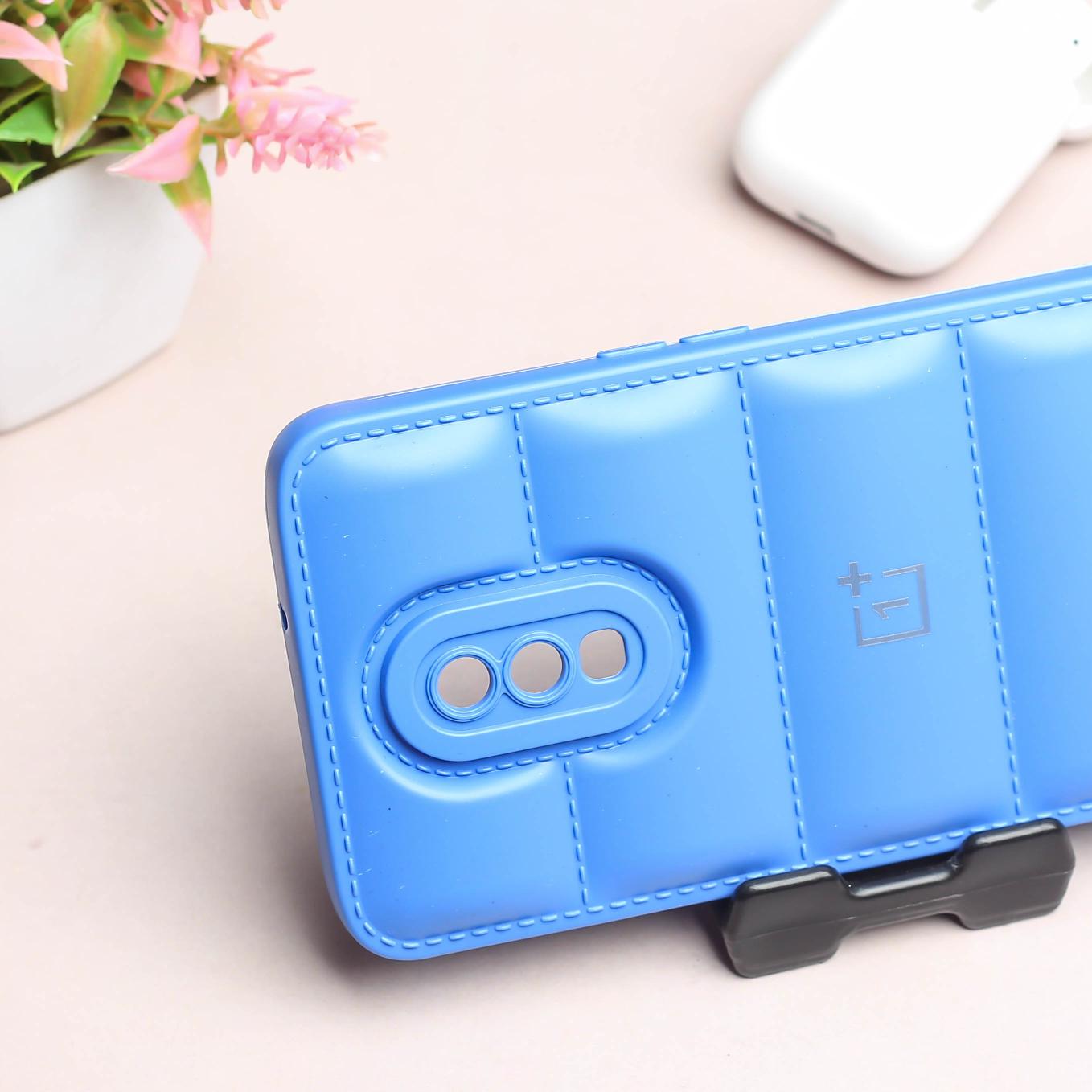 Sky Blue Puffon silicone case for Oneplus 7