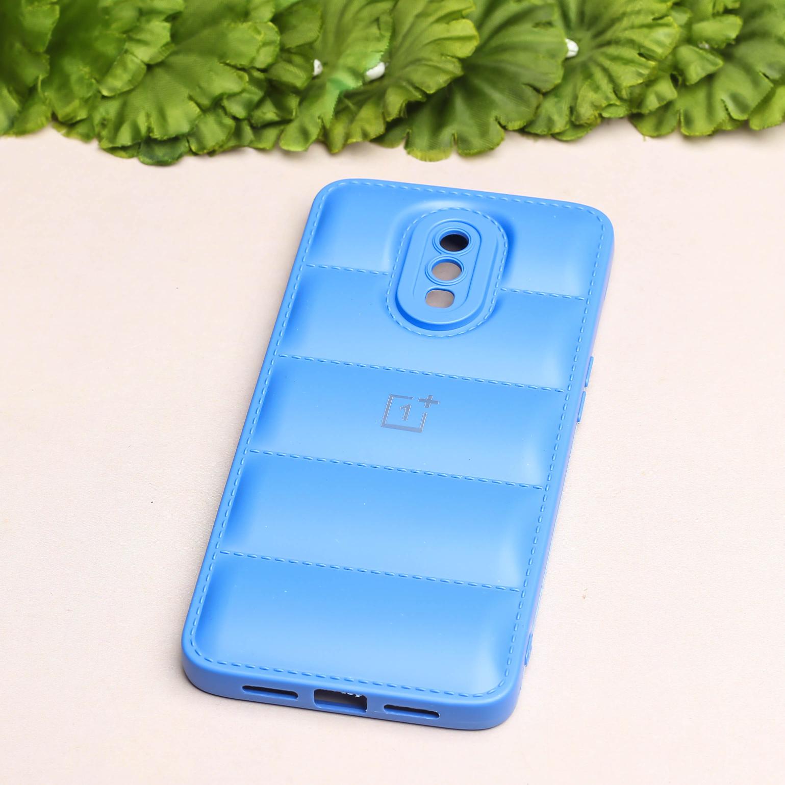 Sky Blue Puffon silicone case for Oneplus 7