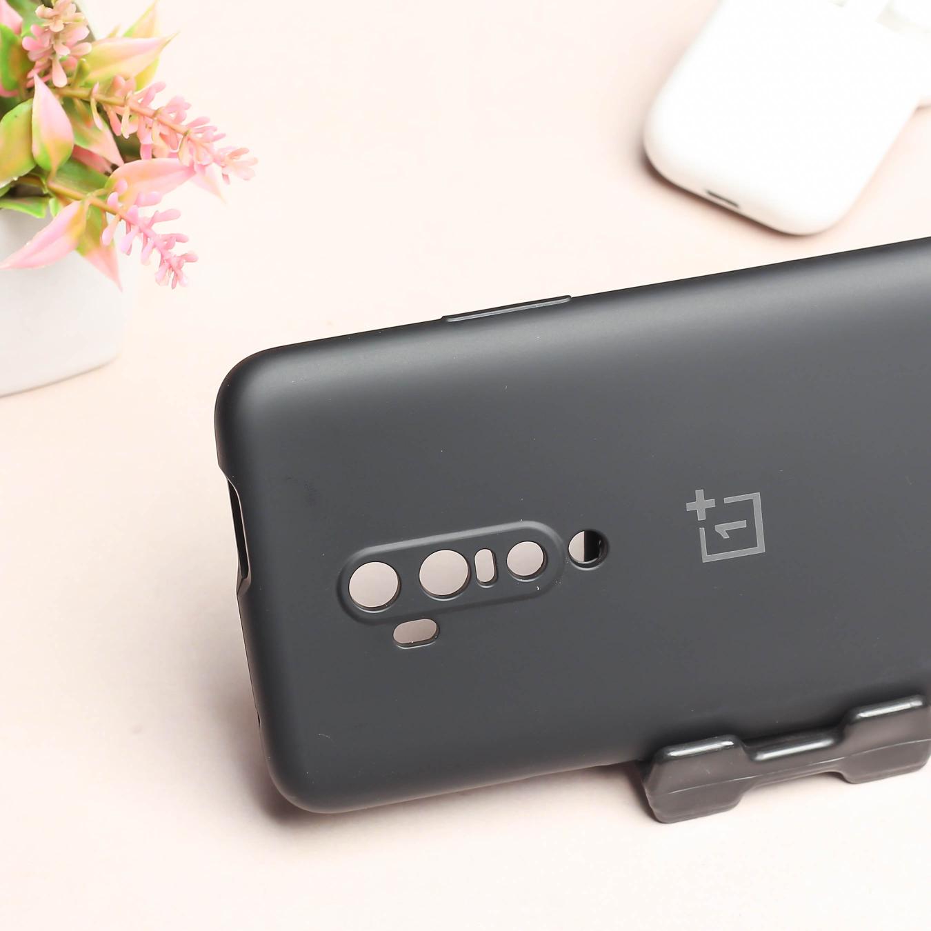 Black Original Camera Safe Silicone case for Oneplus 7 Pro