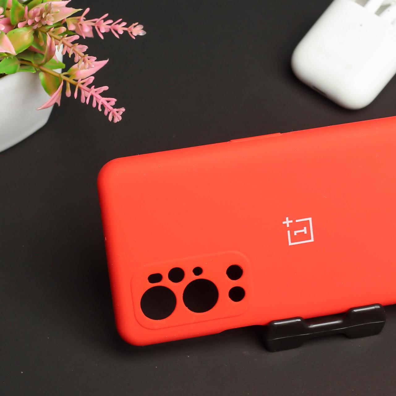 Red Camera Original Silicone Case for Oneplus 9 Pro