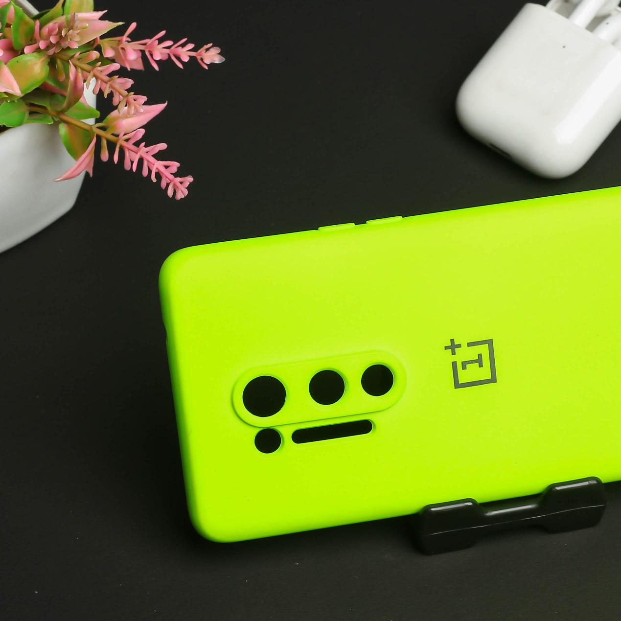 Neon Green Camera Original Silicone case for Oneplus 8 Pro