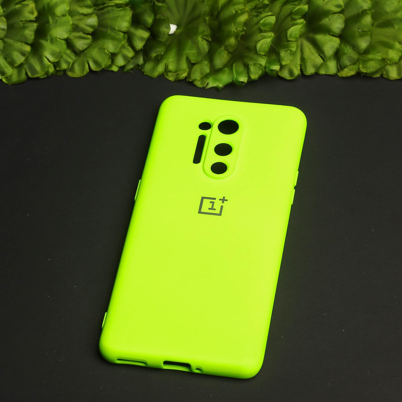Neon Green Camera Original Silicone case for Oneplus 8 Pro