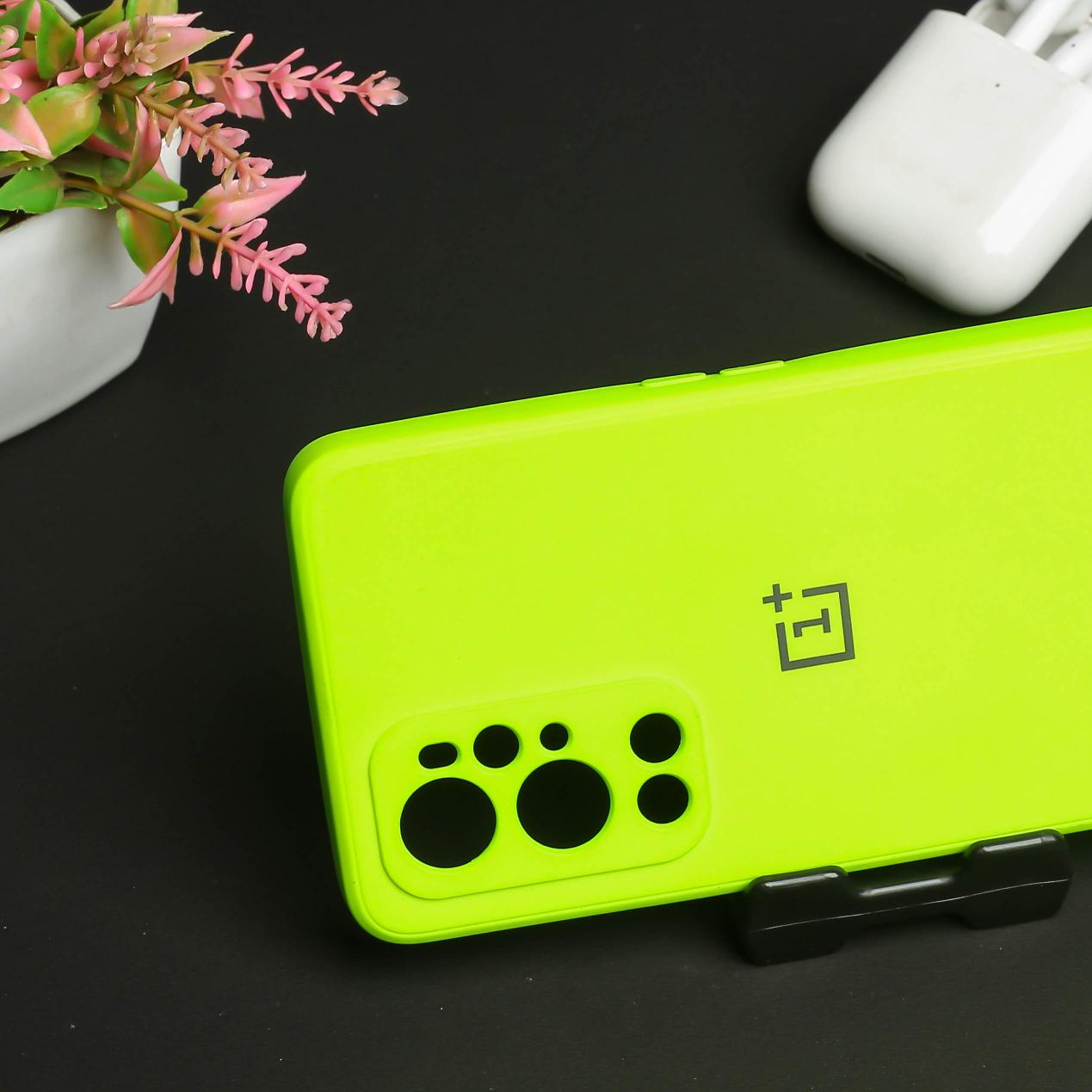 Neon Green Camera Original Silicone case for Oneplus 9 Pro