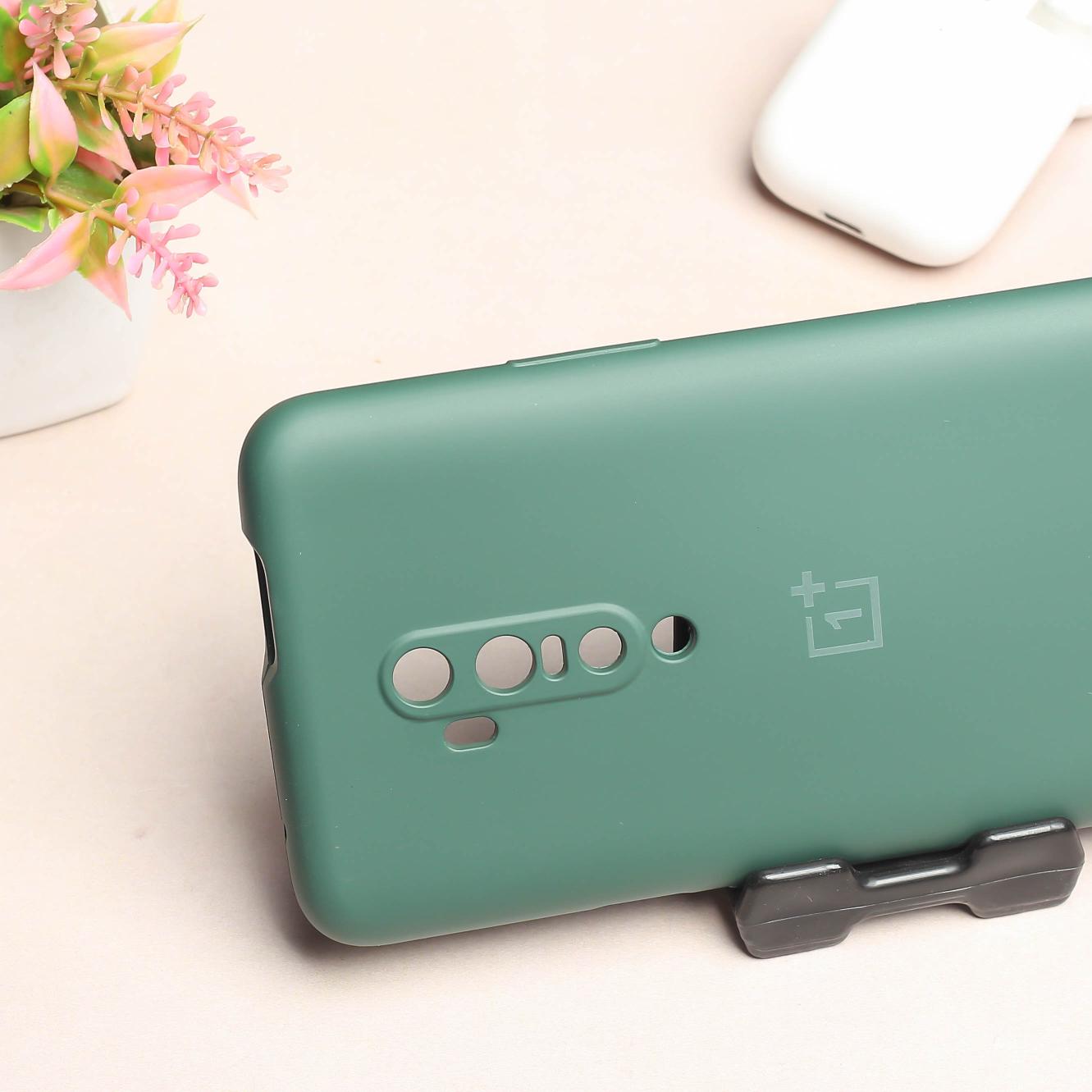 Dark Green Original Camera Safe Silicone case for Oneplus 7 Pro